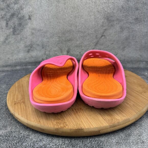 Crocs Foam Slide Sandals Shoes Womens Size 10 Pink Orange Comfort Pool Shower - Picture 5 of 9
